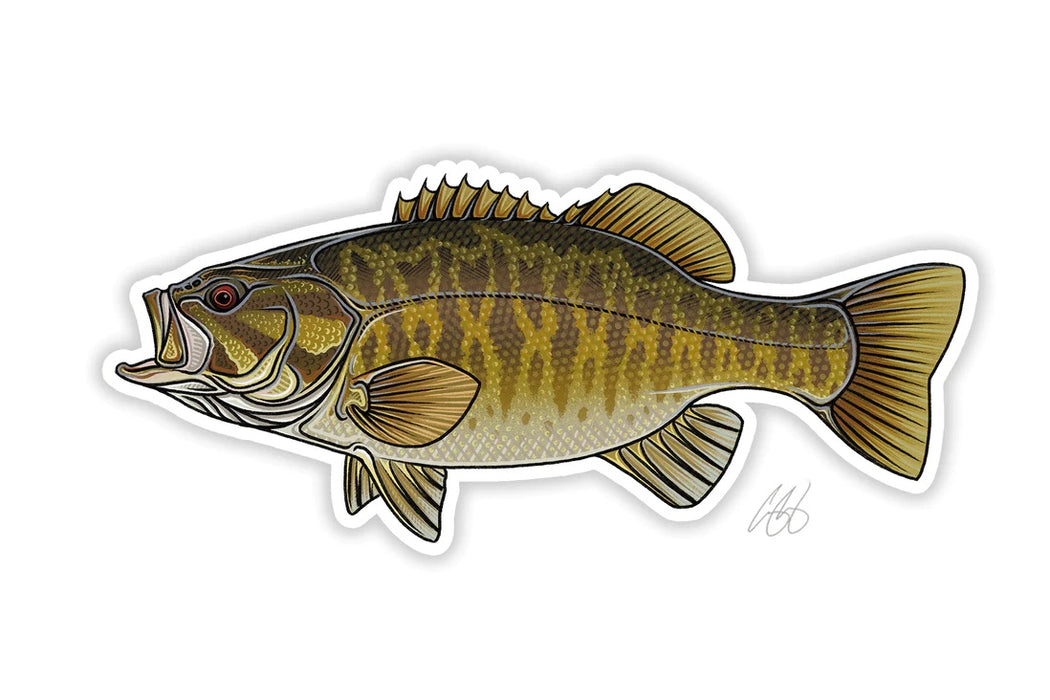 Casey Underwood Artwork - Smallmouth Bass Decal