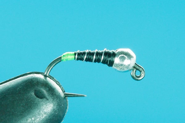 Euro Zebra Midge Green Butt - Tungsten (Barbless)