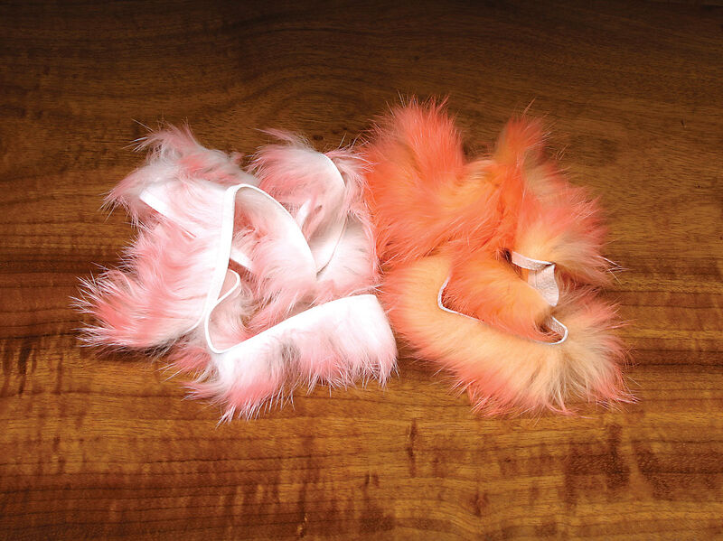 Rabbit Flesh Strips Two Tone, Crosscut--Hareline