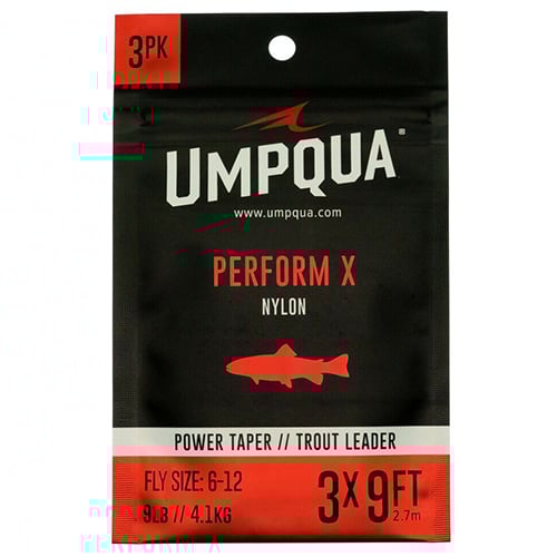 Umpqua Perform X Power Taper Trout Leader 9' 3 Pack
