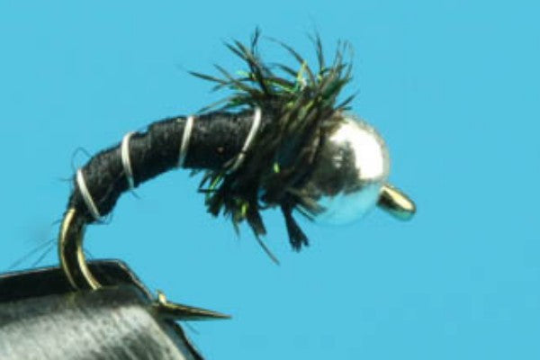 Zebra Midge Curved Silver - Tungsten